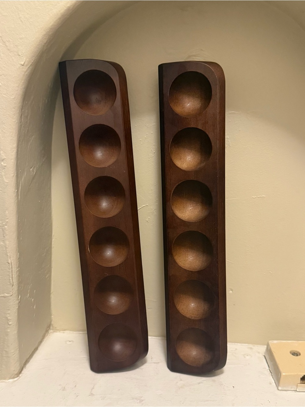2-Pack Wooden Golf Ball Display Holder